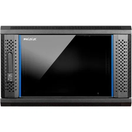 Phasak Armario rack mural 19 pulgadas 9U 600x600 mm PHO 3109 Negro